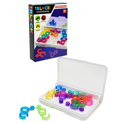 Головоломка серії "Create and Play" IBLOCK PL-724-113 розвиток логіки 120 варіацій складання - фото 1