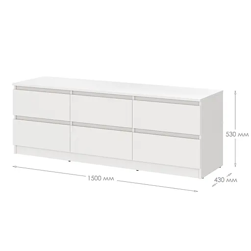 Тумба під телевізор MebelStar Нео 6Ш 150x43x53 см Антрацит (MBS-1284) - фото 4