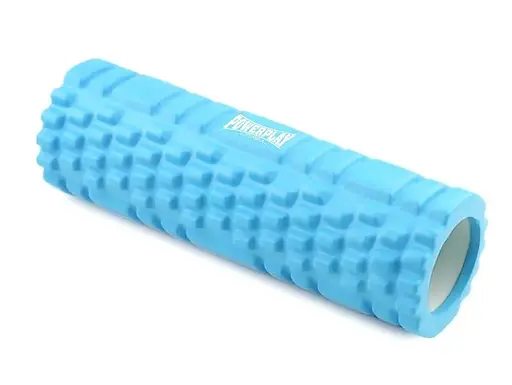 Набір для масажу та йоги PowerPlay PP_4097 (Ролик 30*10 + 2-ва мячі) Blue + гумка 7.5 кг (PP_4097_Blue) - фото 2