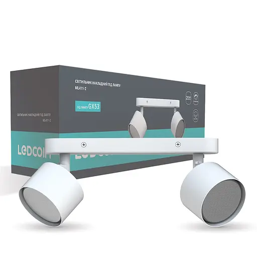 Спот Ledcoin ML411-2 під лампу білий - фото 1