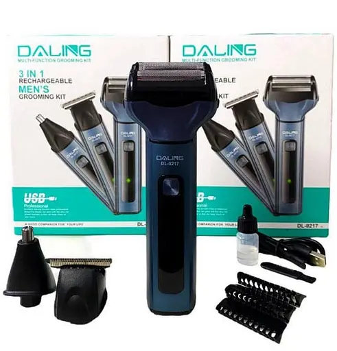 Електробритва Daling DL-9217 електрична бритва для гоління 5 Вт Чорна - фото 3