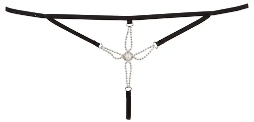 Сексуальні стрінги Cottelli Collection String Seestern M/L чорний - фото 5