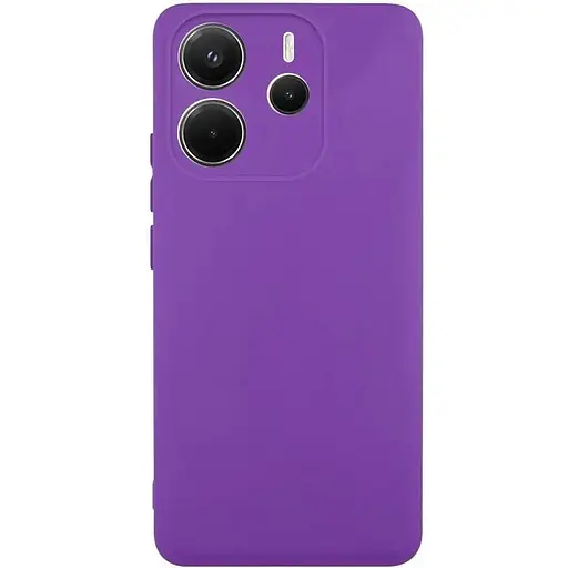 Чехол TPU Getman Liquid Silk Full Camera для Xiaomi Redmi Note 14 4G (Int. version) Фиолетовый / Purple