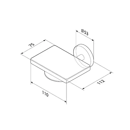 Мильниця Am.Pm X-Joy скляна настінна black A85A34222, Чорний матовий - фото 8