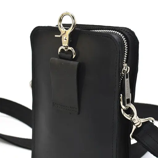 Кожаная мужская сумка на пояс TARWA 20х13.5х5 см sum0026020 - фото 11