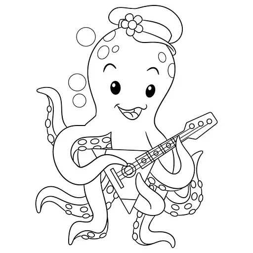 Детская раскраска на холсте "Гитарист" 15076-AC 25х30 см - фото 2