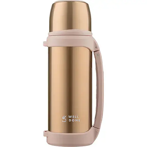 Термос Well Done 1000 мл золотий (WD-7031D) - фото 1