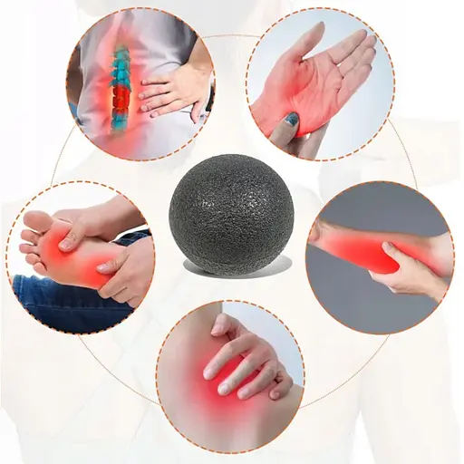 Массажный мяч NE-EP-14 6 см черный - фото 2