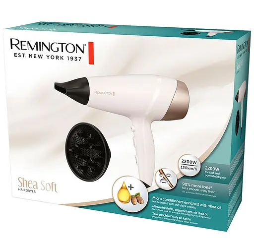 Фен Remington D4740 E51, White, 2200W, 2 швидкості, 3 режими, стандартний концентратор (11мм), дифузор (45737560100) - фото 4