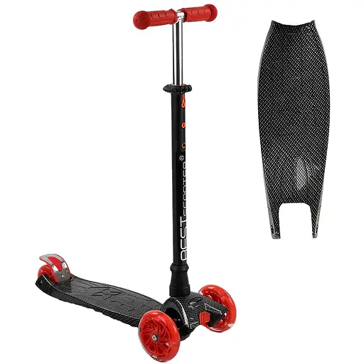 Самокат дитячий Best Scooter 12 Чорно-червоний 000254908