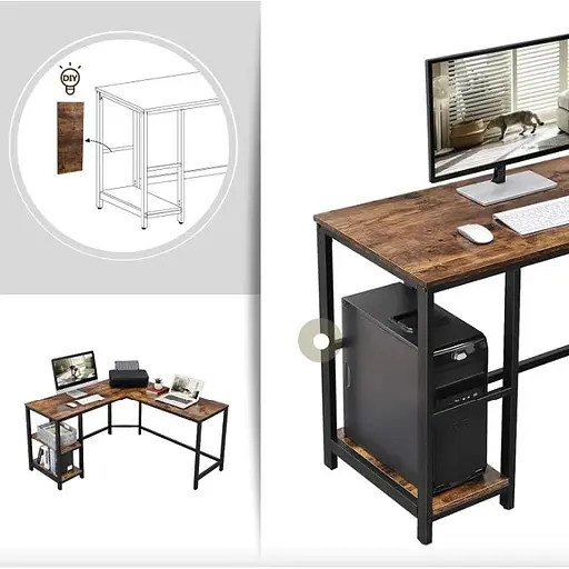 Комп'ютерний стіл Leobert Maxus кутовий в стилі Loft - фото 3