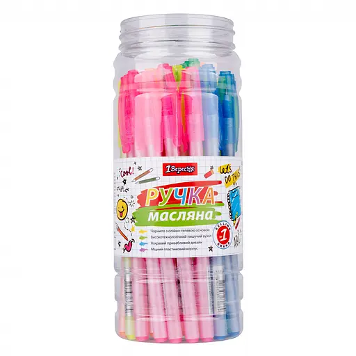 Ручка 1Сентября, шариковая/масляная D’Fine Pearl, 0.6 мм, синяя, 30 шт.