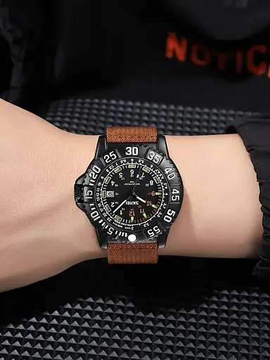 Чоловічий наручний годинник Skmei 9281 Коричневий - фото 3