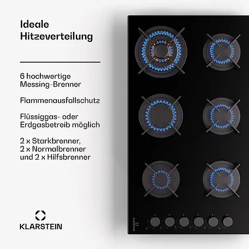 Газова варильна поверхня Klarstein Goldflame 6 (10045628) - фото 3