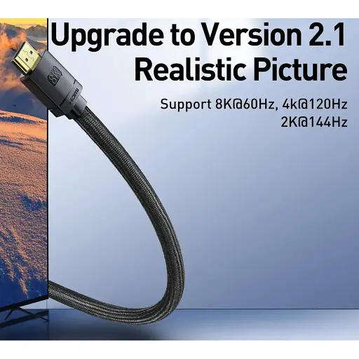 Кабель Baseus High Definition HDMI 8K V2.1 1m Black (CAKGQ-J01) [134216] - фото 5