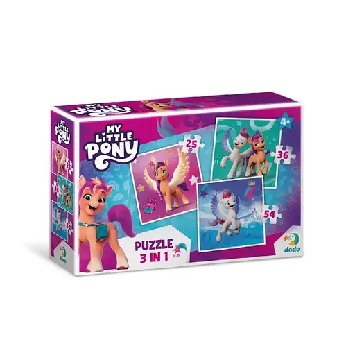 Дитячі Пазли 3 в 1 My Little Pony Зіпп та Санні DoDo 200384