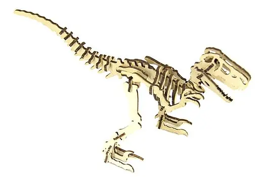 Дерев'яний конструктор Велоцираптор 40 деталей - фото 7