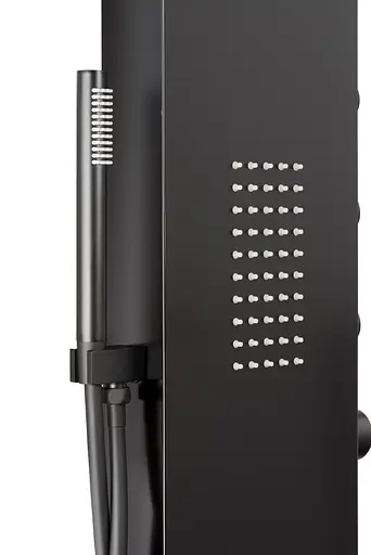 Душова панель Corsan Duo black LED A777MBLLED, Чорний матовий - фото 4