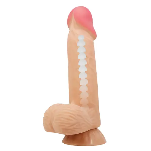 Фалоімітатор Baile Sliding Skin Bendable 8.1'' 20.6 см тілесний - фото 2