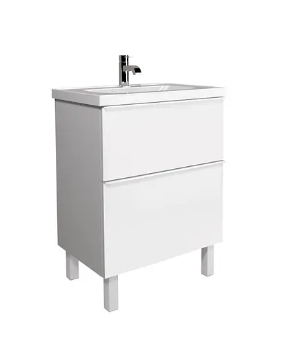 Тумба Мойдодир Grin 65-U с умывальником Fenova 65 Белый - фото 5