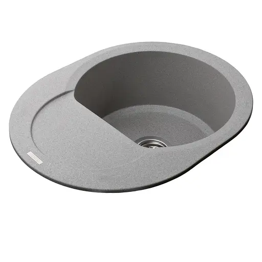 Гранитная мойка Globus Lux Moraine серый камень 600x470 мм А0005, Серый - фото 3