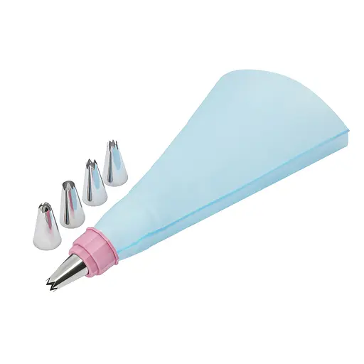 Набор кондитерский из 3 предметов и 5 насадок (шпатель, мешок силиконовый многоразовый и кисточка), Kitchen Master 86115 - фото 4