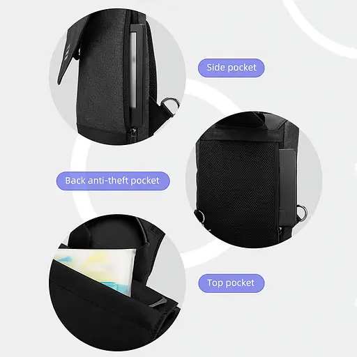 Сумка через плече Mark Ryden 7229 4.6л для планшета до 9.7' Black (17591) - фото 4