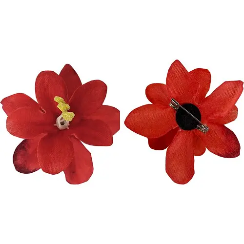 Брошка Червона квітка - фото 2