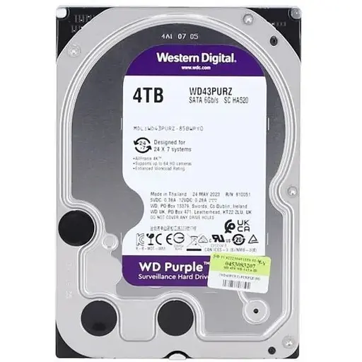 Жесткий диск WD Purple 4 TB SATA III (WD43PURZ) - фото 4