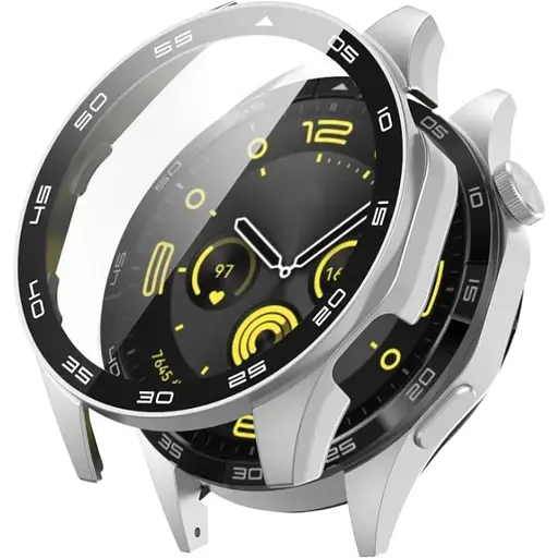 Чехол-накладка DK Пластик Soft-Touch Glass Full Cover для Huawei Watch GT 4 46mm (silver)