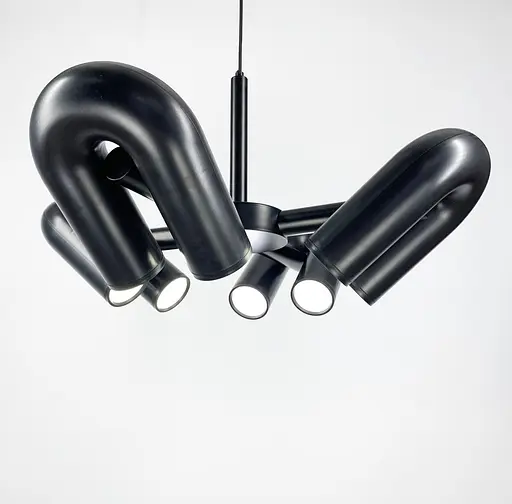 Дизайнерська люстра-репліка Circus Ago на 4 лампи d60 cм | Арт. MJ 18-600 BK | Line F - фото 6