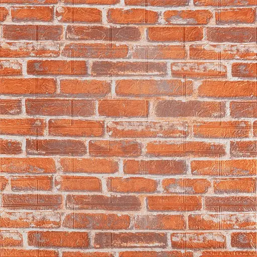 Декоративная 3D панель самоклейка 700х770х3мм Рыжий Екатеринославский кирпич (044-3) SW-00000696 - фото 1