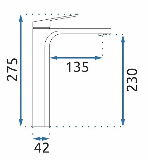 Смеситель для умывальника Rea Marco black высокий REA-B4896 Черный матовый - фото 2