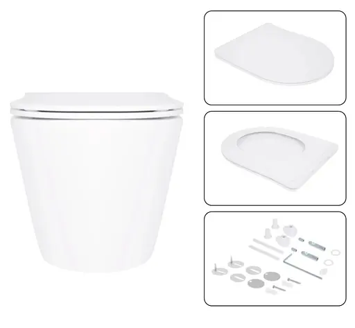 Набір Q-tap Nest 4 в 1 підвісний унітаз Swan Ultra Quiet 520x360x320 + комплект інсталяції QT16335180W48203 - фото 6