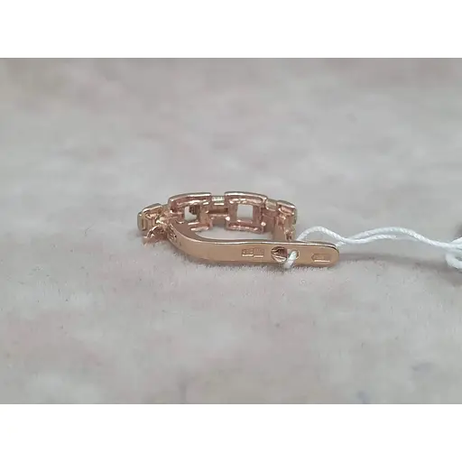 Золотые серьги Гаразд с фианитами. 3532488 - фото 5