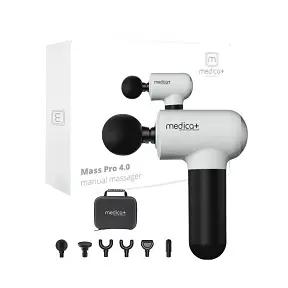 Перкусійний ручний масажер для тіла і м'язів Medica+ MassHand Pro 4.0 white  - фото 10