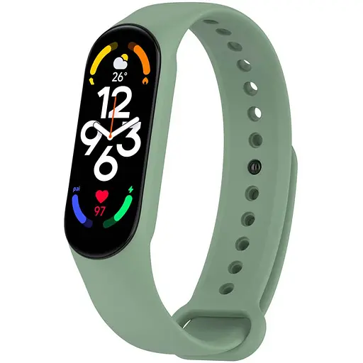 Силіконовий ремінець для Xiaomi Mi Band 7/6/5 Зелений / Olive