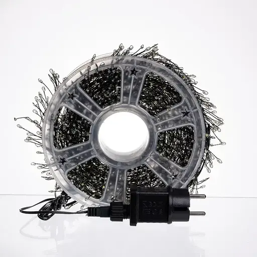 Новорічна гірлянда кімнатна роса 50 м 1500 LED Хвойна лапа зелений провід Синій Garlando D1500L50MGBL - фото 6