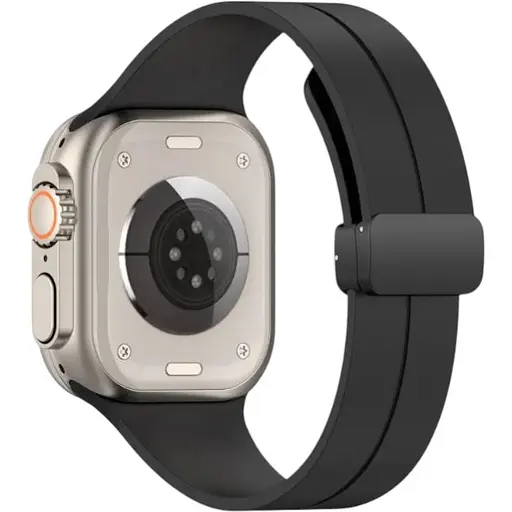 Ремінець DK для Apple Watch 38mm (Series 1 / 2 / 3) Silicone Sport Magnetic (017247) (black / black) - фото 1