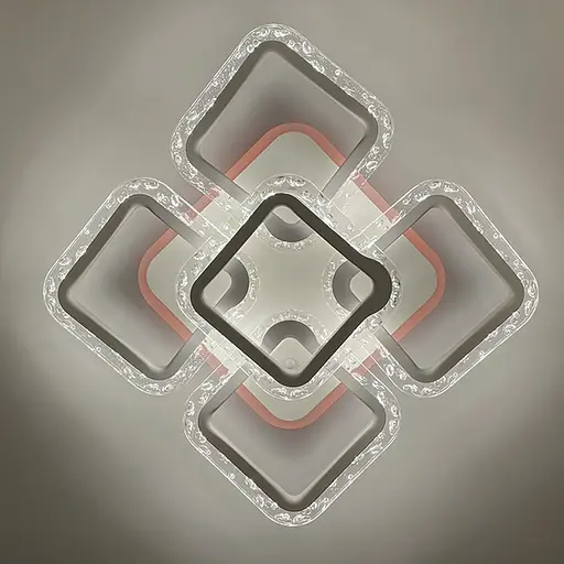 Світлодіодний світильник із RGB підсвіткою у білому корпусі | Арт. A 2517/4+1S RGB WT | Line F - фото 6