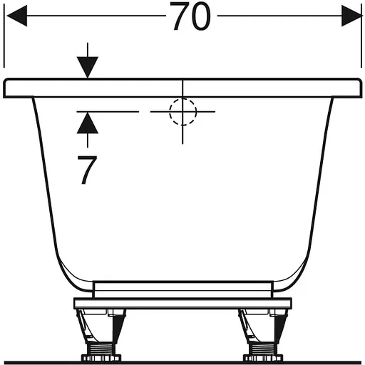 Ванна акриловая Gebert Selnova Square 160x70 554.382.01.1 + ножки Белый - фото 2