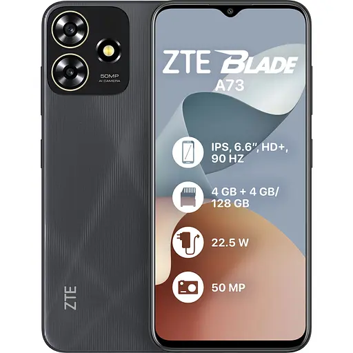 Смартфон ZTE Blade A73, 4/128GB Black (Global Version)