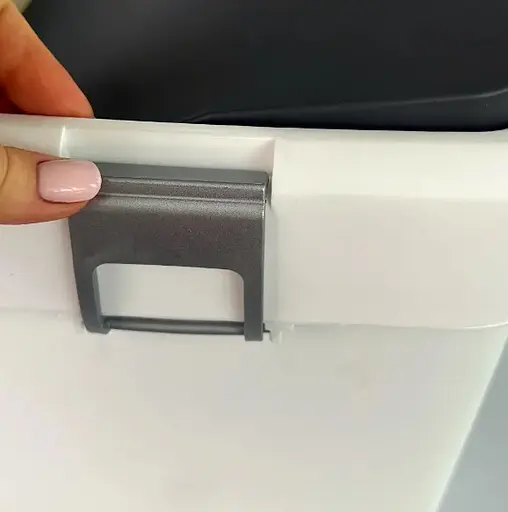 Мусорное ведро Motek на 18 л с поворотной крышкой 27.5х27.5х41 см Белый (COB-411)  - фото 5