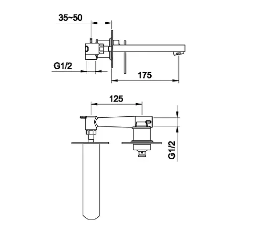 Смеситель для умывальника Kohlman Boxine хром + Box скрытого монтажа QW180B Хром - фото 3