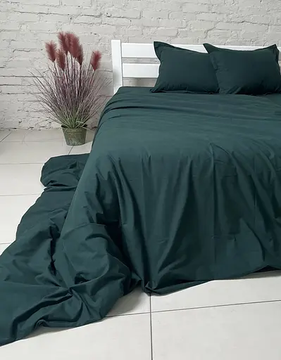 Комплект постільної білизни двоспальний 180х200 см варена бавовна White Dream Зелений (2001/2) - фото 5