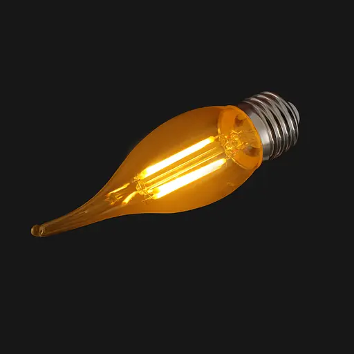 Лампа Brille LED E27, 6W WW C35-T COG матовое золото 220 В - фото 4