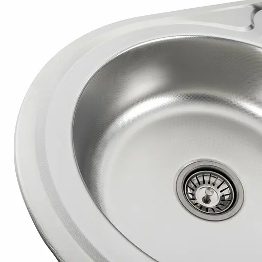 Кухонна мийка з нержавіючої сталі Platinum декор 7750 (0,6/170 мм), L, Decor - фото 3