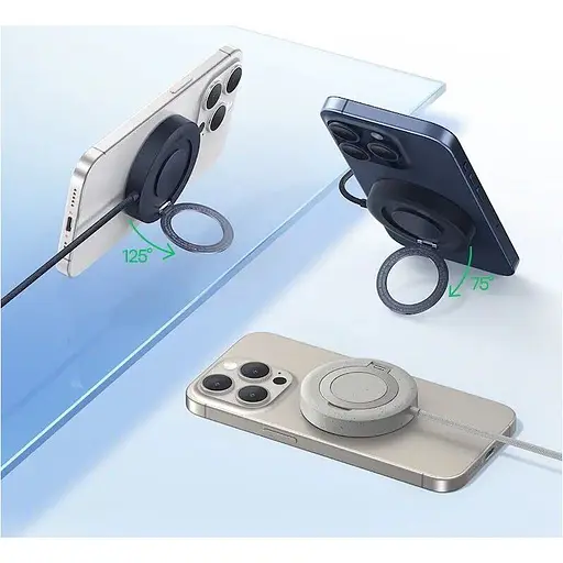 Бездротовий зарядний пристрій Baseus Simple Mini4 15W Explorer Edition Cosmic Black (P10273300121-02) [151033] - фото 10