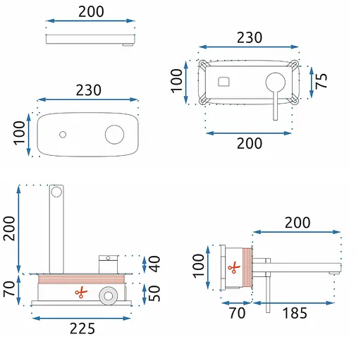 Смеситель для умывальника Rea Oval + Box скрытого монтажа black REA-B8860 Черный матовый - фото 8