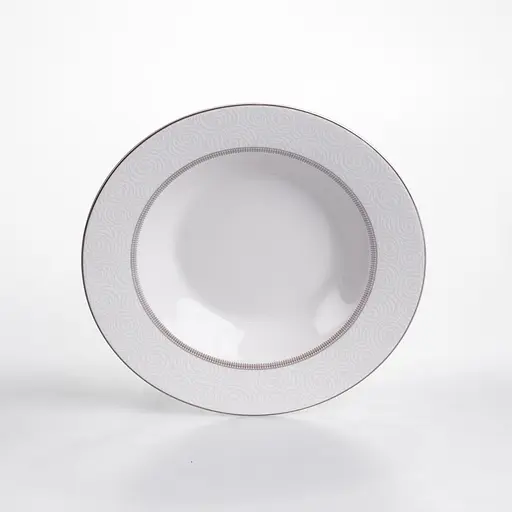 Столовий сервіз золотий на 6 персон 24 предмети набір порцелянових тарілок для сервірування столу сервіз тарілок Yiwu HP-HK-A13 - фото 4